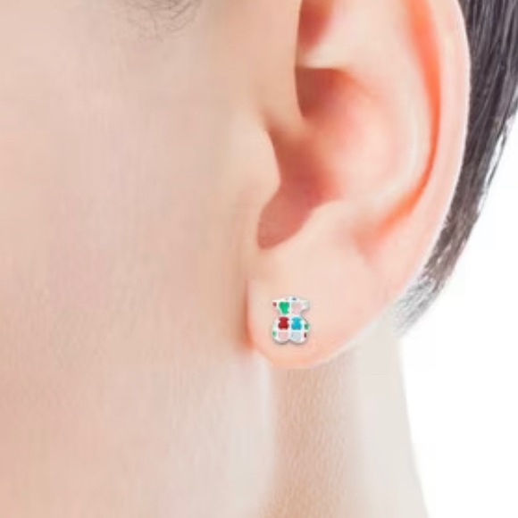 NWOT TOUS Tartan Pendant Necklace and Tartan Earrings Set - Picture 4 of 14